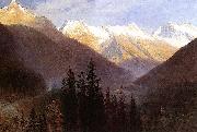 Albert Bierstadt Sunrise at Glacier Station oil painting